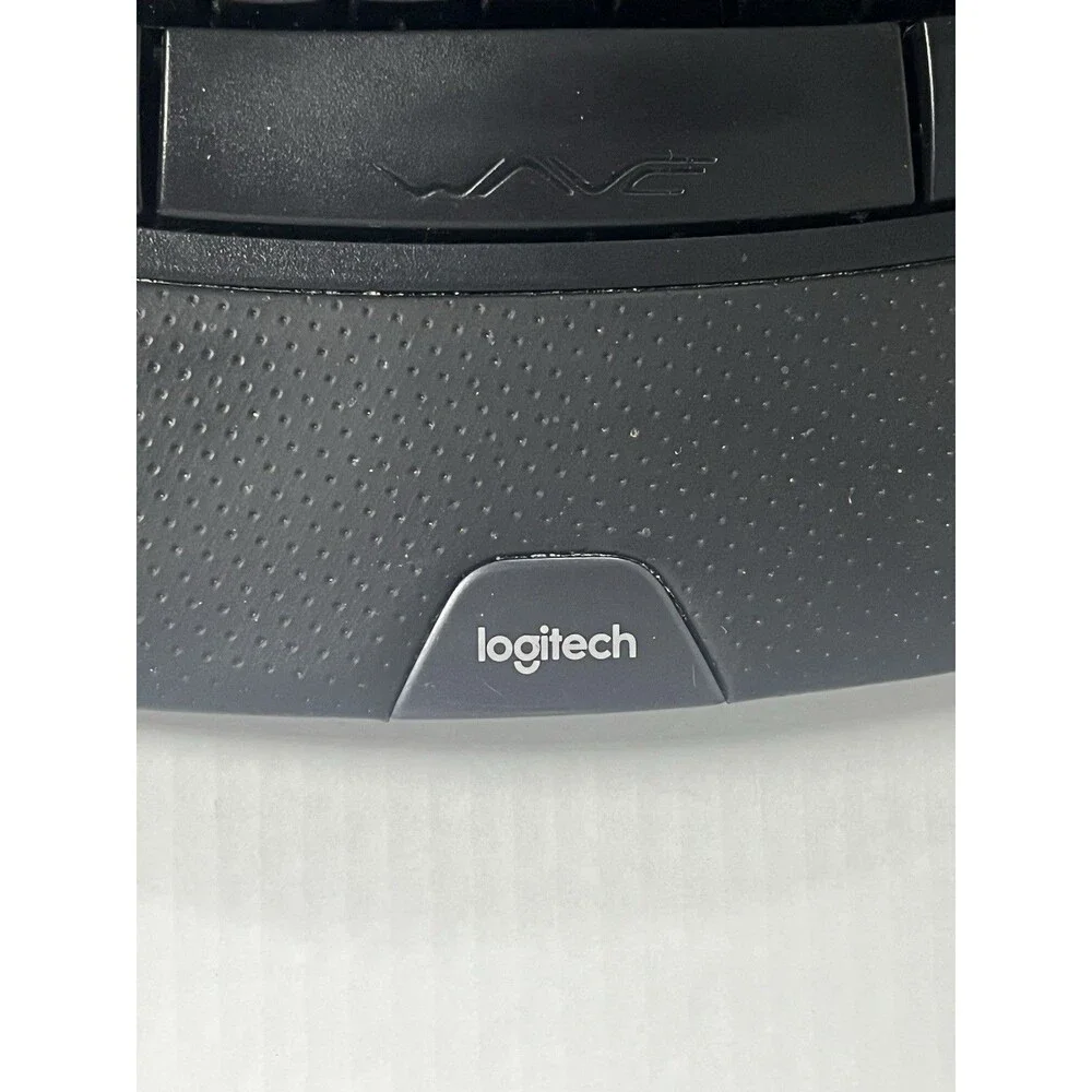 Logitech K350 Ergonmic Wireless Keyboard Multimedia Black TESTED WORKS NO DONGLE
